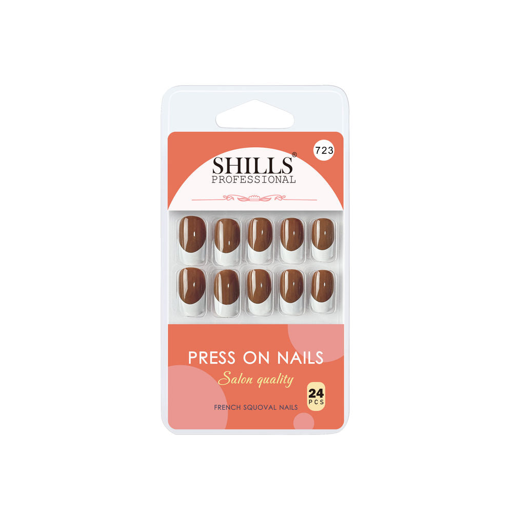 shills professional reusable press on nails french square spn723