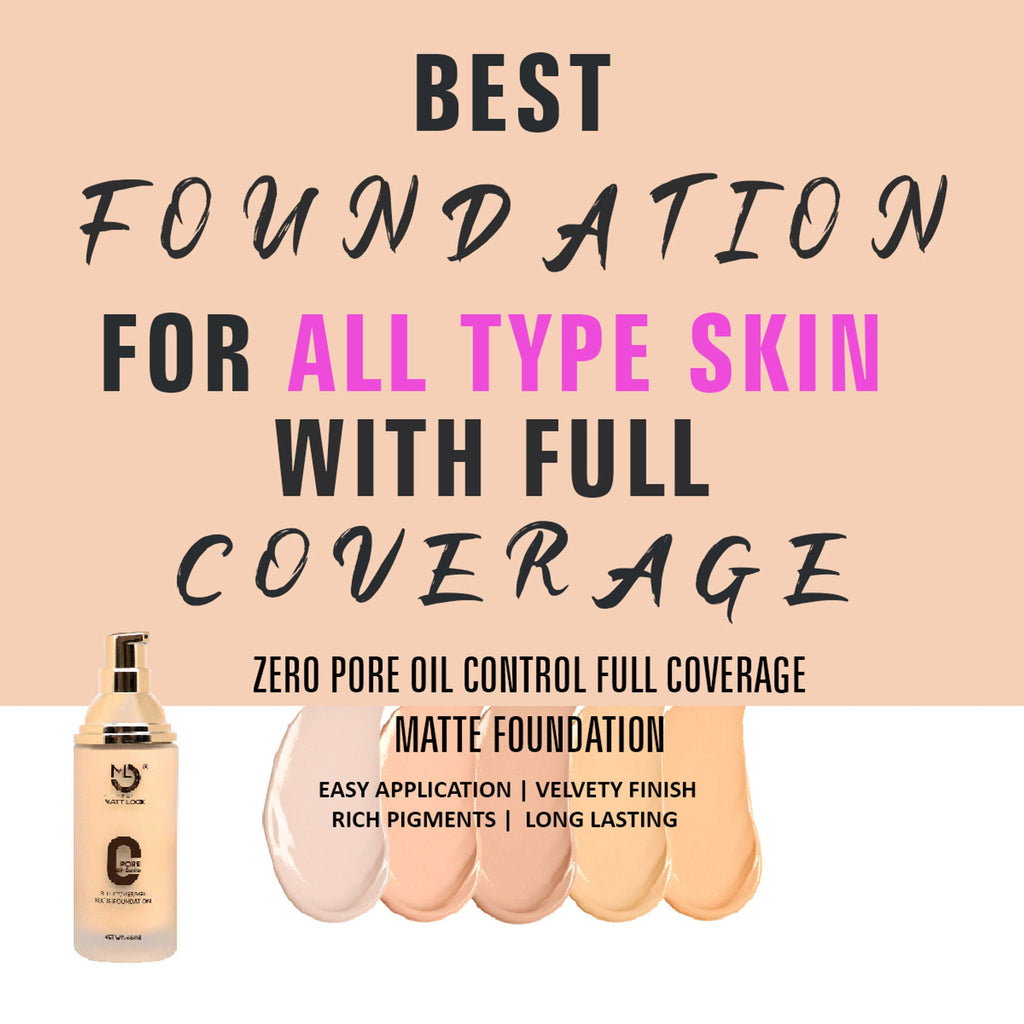 Matt Look Zero Pore Oil Control Full Coverage Matte Foundation - Ivory