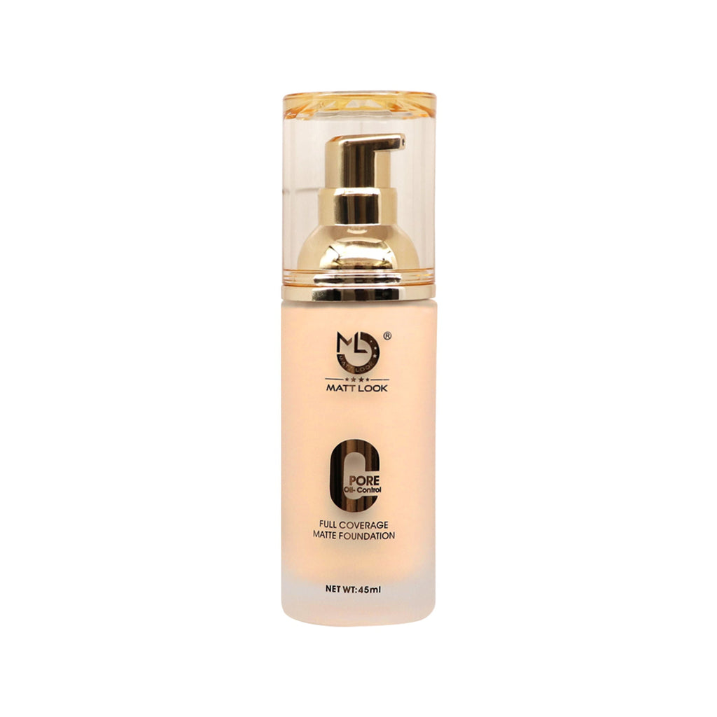 Matt Look Zero Pore Oil Control Full Coverage Matte Foundation - Beige
