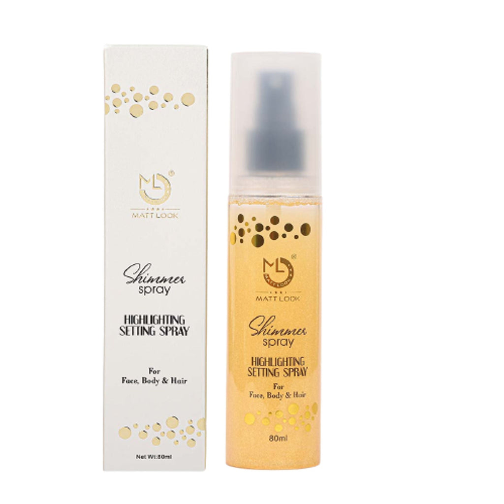 Matt Look Shimmer Highlighting Setting Spray - Gold 001