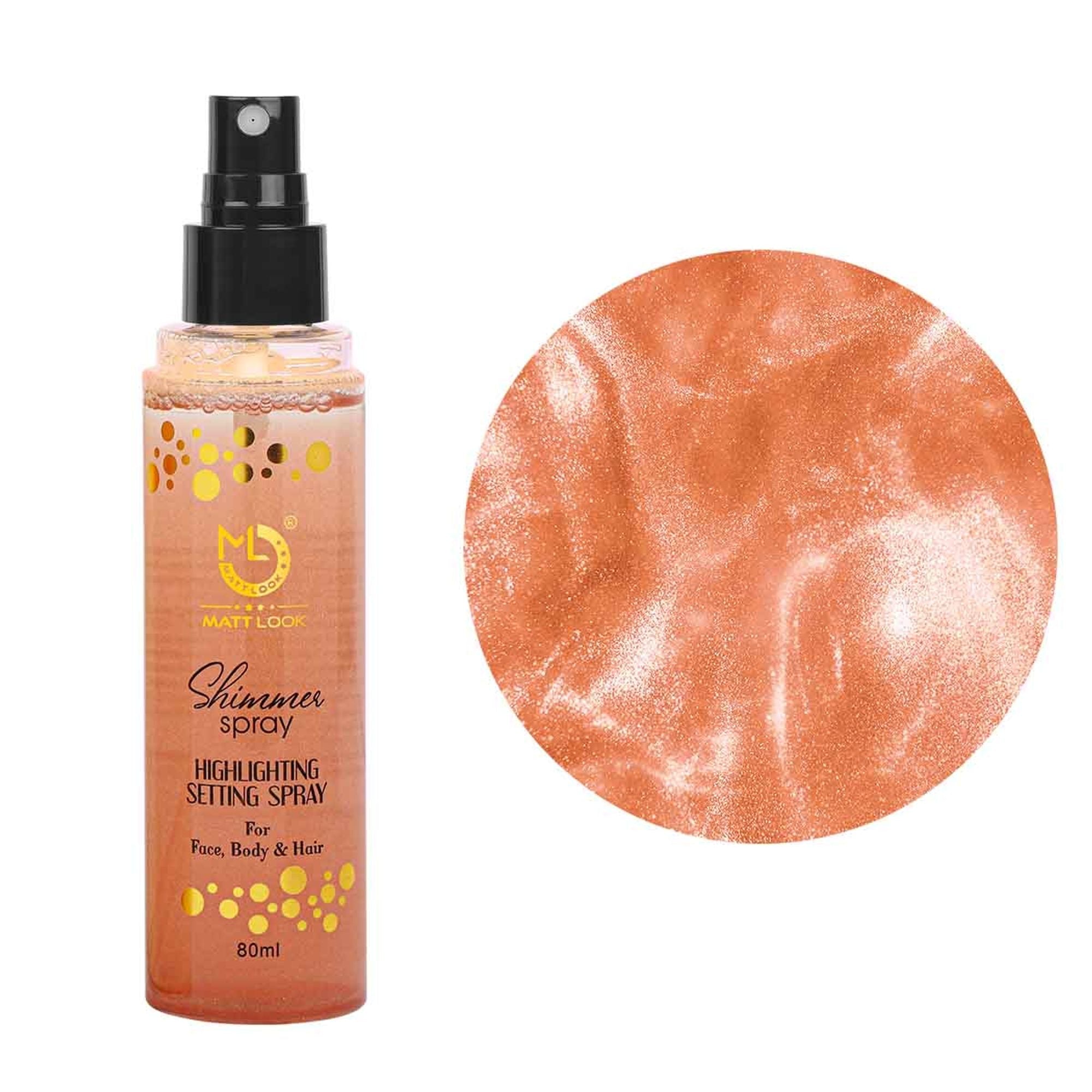 Matt Look Shimmer Highlighting Setting Spray - Rose Gold 003