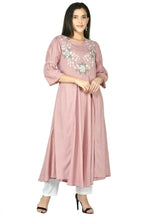 Joban Fashion Rose Gold Cotton Rayon Kurta Set