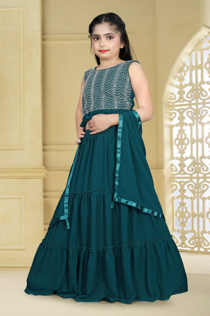 Wedding Designer Rama Georgette Kidswear Lehenga - Aaradhna