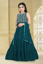 Wedding Designer Rama Georgette Kidswear Lehenga - Aaradhna