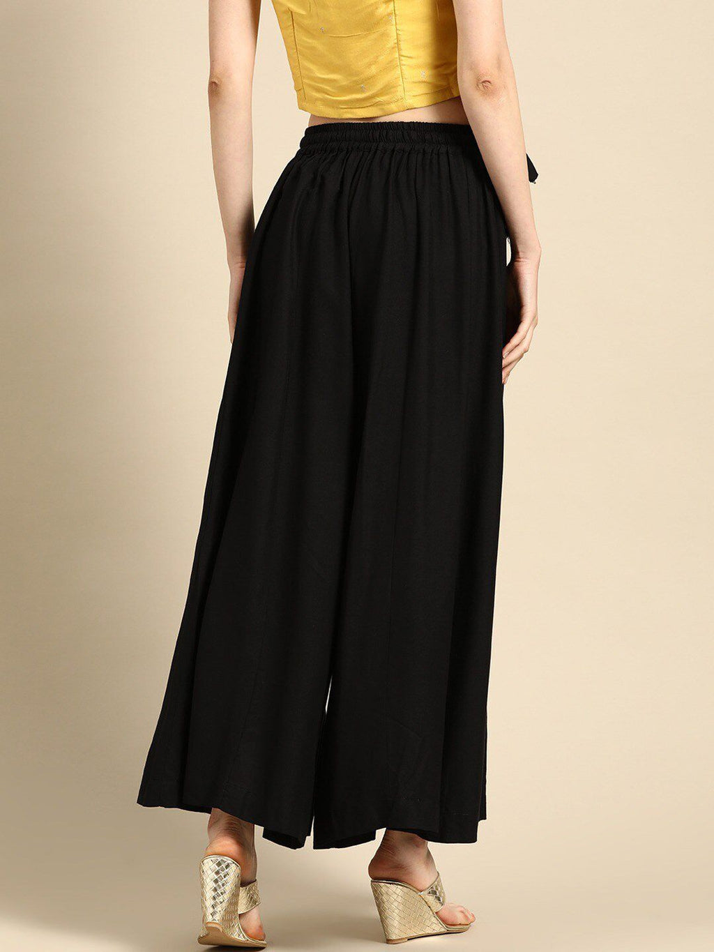 TAG 7 Women Flared Ethnic Palazzos