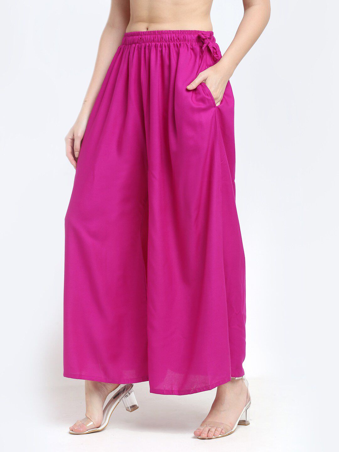 TAG 7 Women Flared Regular Palazzos