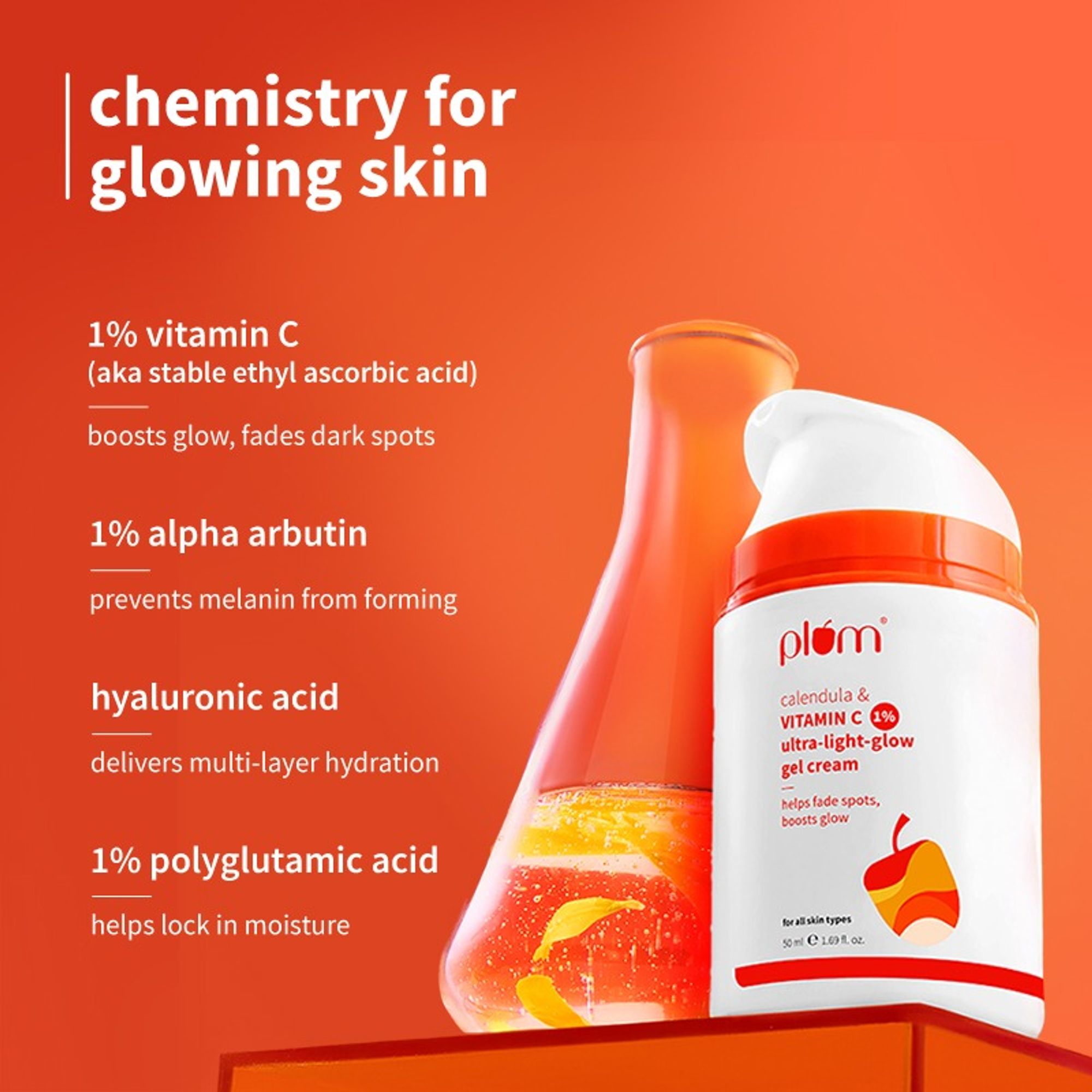 Plum 1% Vitamin C Ultra-Light-Glow Boosting Gel Cream