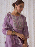 Indo Era Women Floral Yoke Design Regular Thread Work Kurta with Trousers & Dupatta - Distacart