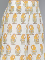 HERE&NOW Floral Printed Regular Pure Cotton Kurta with Palazzos & With Dupatta