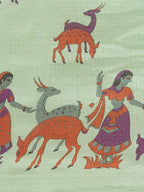Saree Mall Green & Purple Ethnic Motifs Print Bhagalpuri Saree - Distacart
