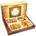 Ghasitaram Holi Hampers: Big Box of Traditioal Gujiyas, Til/ Sesame Gujiyas, Farsan Samosas and Methi Mathi Hamper - Distacart
