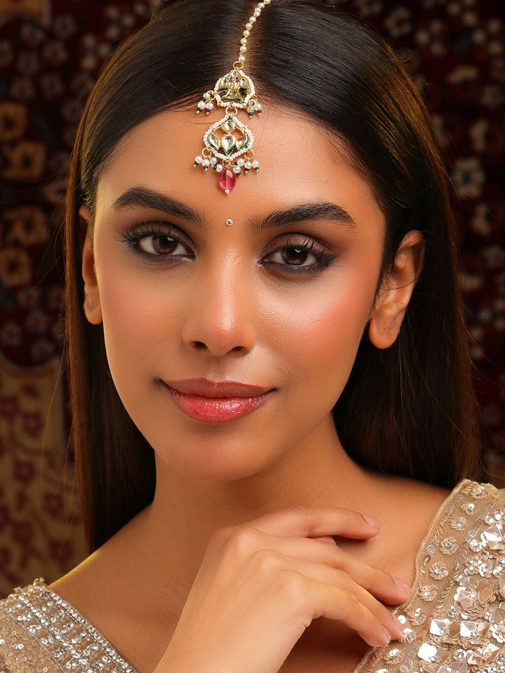 Ruby Raang Sindoor Maang Tikka - Distacart