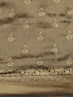 Saree Mall Black & Gold-Toned Ethnic Motifs Zari Silk Blend Banarasi Saree - Distacart
