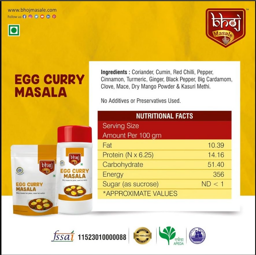 Bhoj Masale Egg Curry Masala Powder - Distacart