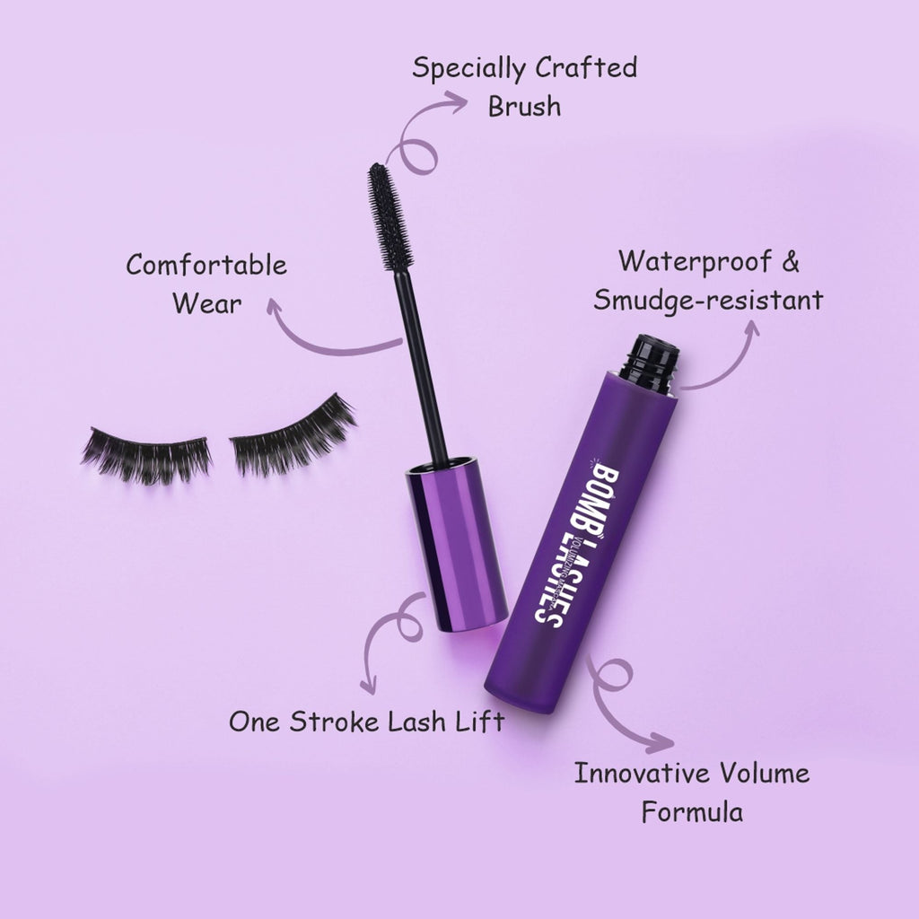 Matt Look Bomb Lashes Volumizing Mascara - Black
