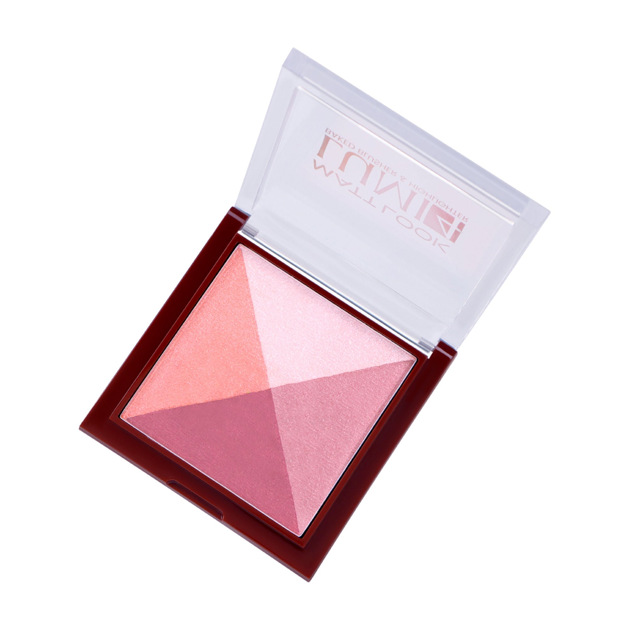 Matt Look Lumi 4 Baked Blusher & Highlighter - Dewy Rose - Distacart