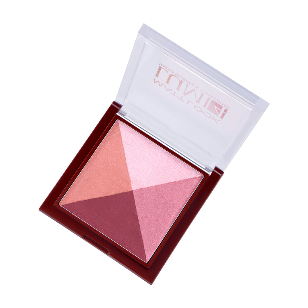 Matt Look Lumi 4 Baked Blusher & Highlighter - Goddess Dust - Distacart