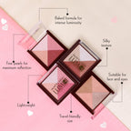 Matt Look Lumi 4 Baked Blusher & Highlighter - Fresh Glow - Distacart