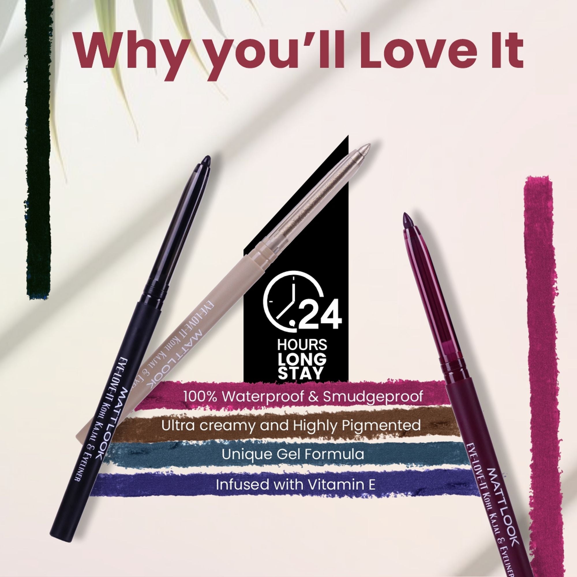 Matt Look Eye Love It Kohl Kajal & Eyeliner - Green