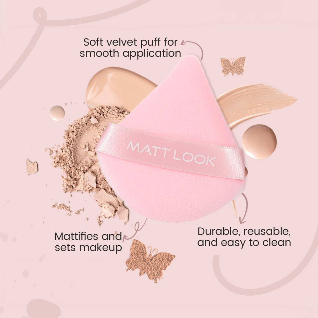 Matt Look Pizza Clouds Powder Beige Puff - Pack Of 2 - Distacart