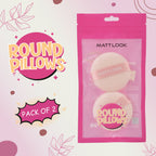 Matt Look Round Pillows Powder Beige Puff - Pack Of 2 - Distacart