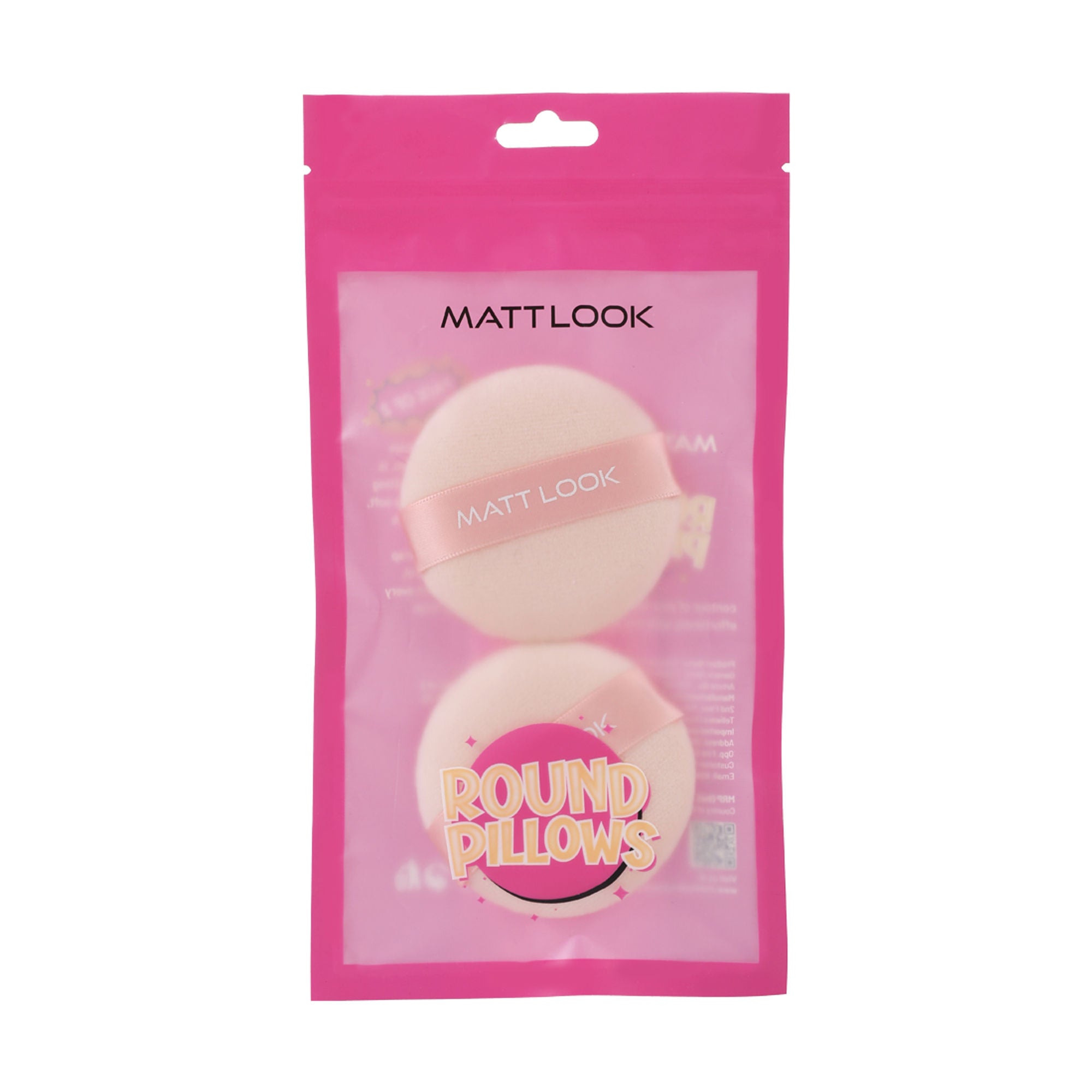 Matt Look Round Pillows Powder Beige Puff - Pack Of 2 - Distacart