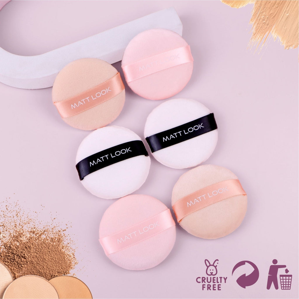 Matt Look Round Pillows Powder Beige Puff - Pack Of 2 - Distacart