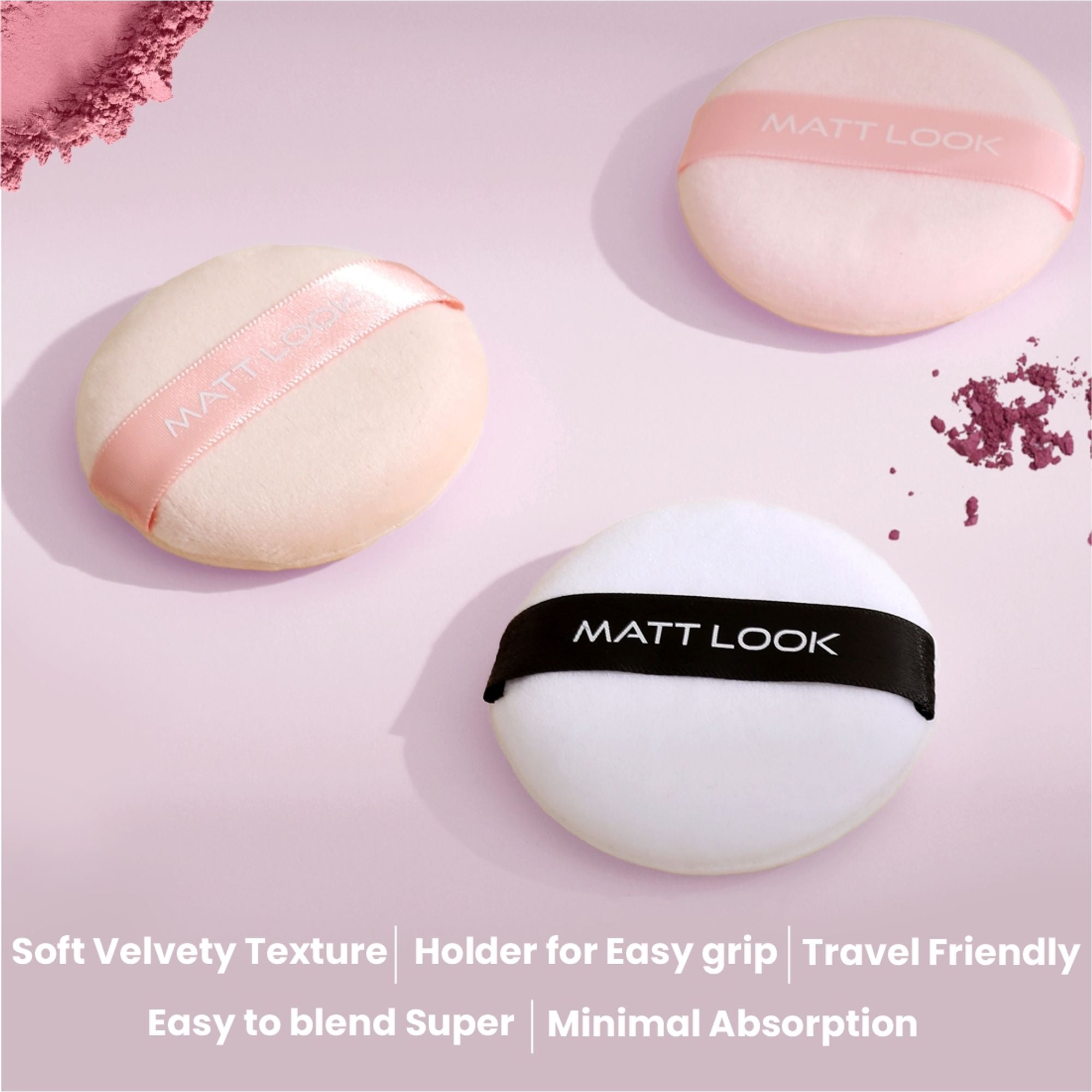 Matt Look Round Pillows Powder Beige Puff - Pack Of 2 - Distacart