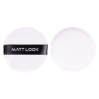 Matt Look Round Pillows Powder White Puff - Pack Of 2
