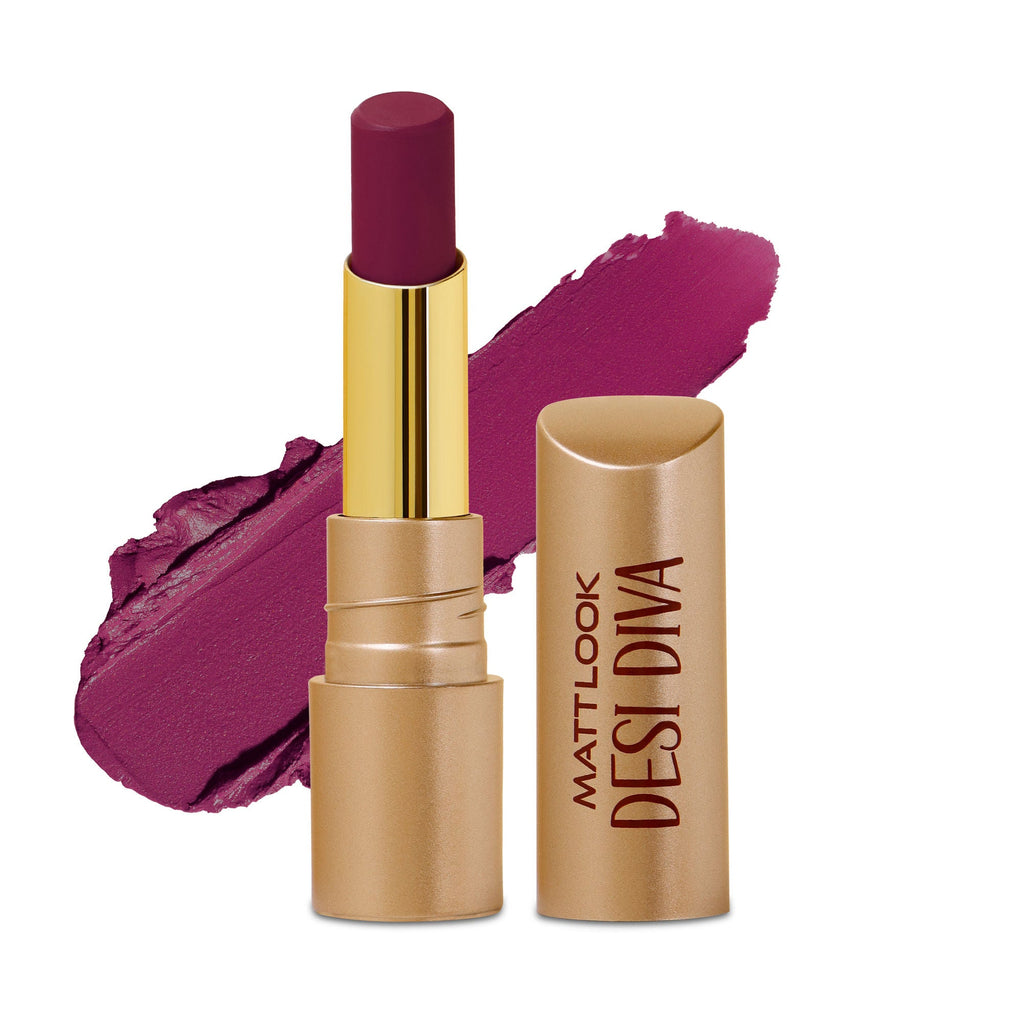 Matt Look Desi Diva HD Matte Lipstick - Plush Purple-15