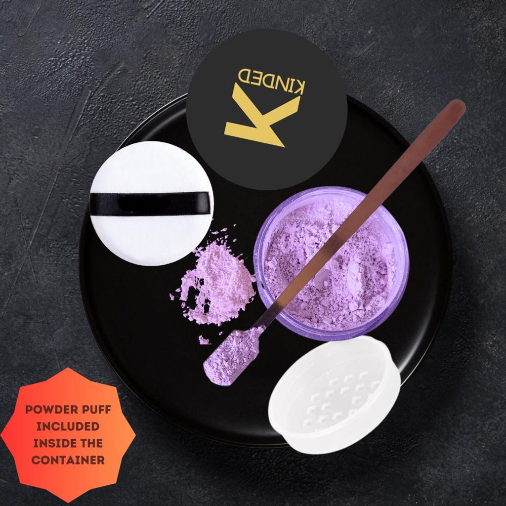 KINDED Setting Loose Powder with Puff   Violet Purple