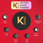 KINDED Setting Loose Powder with Puff   Violet Purple