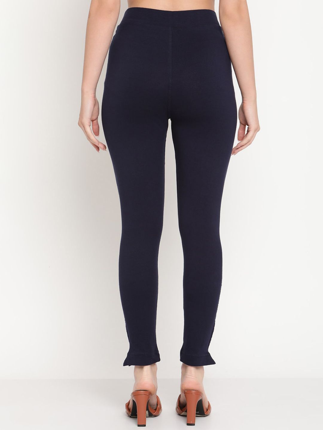 TAG 7 Women Pack of 2 Black & Navy Blue Solid Kurti Pants