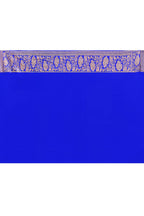 Joban Fashion Violet Crepe Chiffon Pure Handloom Banarasi Silk Saree