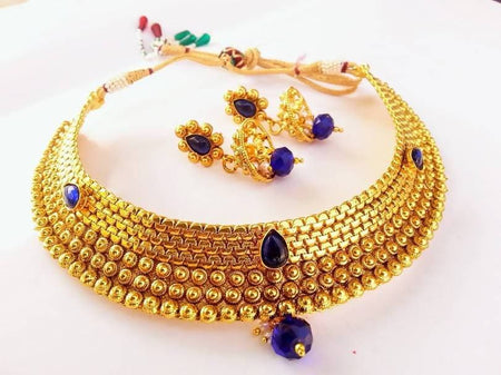 Blue Kemp Antique Necklace Set