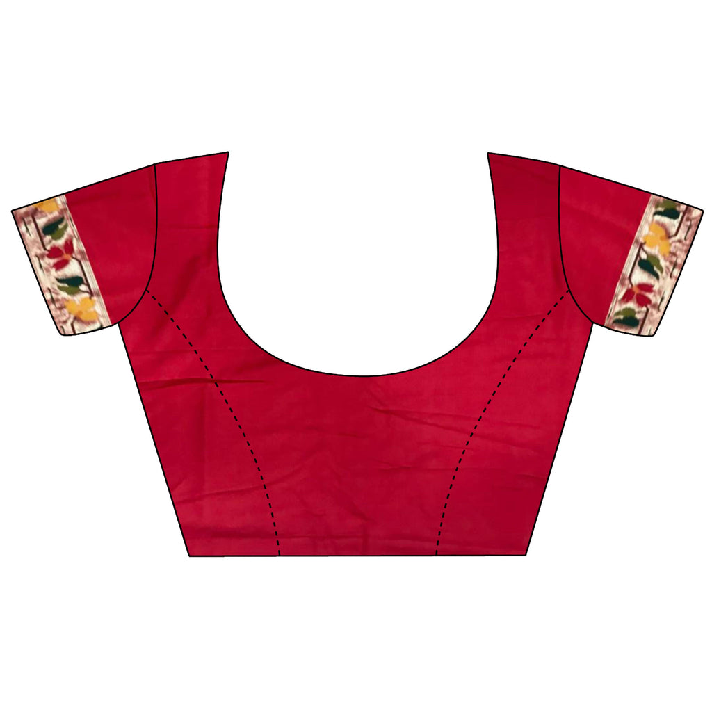 Joban Fashion Red Paithani Soft Silk Meenakari Saree - Distacart