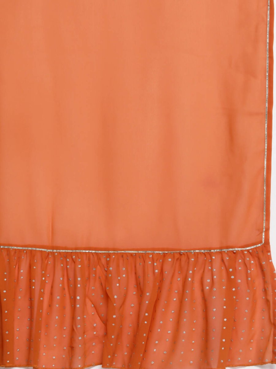 Ahalyaa Women's Traditional wear Kurta Set - Orange