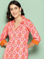 Ahalyaa Women's Traditional wear Kurta - Orange