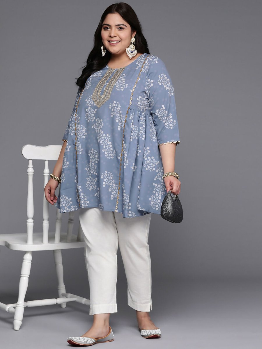 Ahalyaa Women's Traditional wear Tunic - Grey