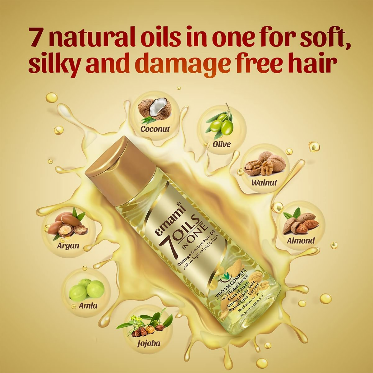 Emami 7 Oils in One Damage Control Hair Oil - Distacart