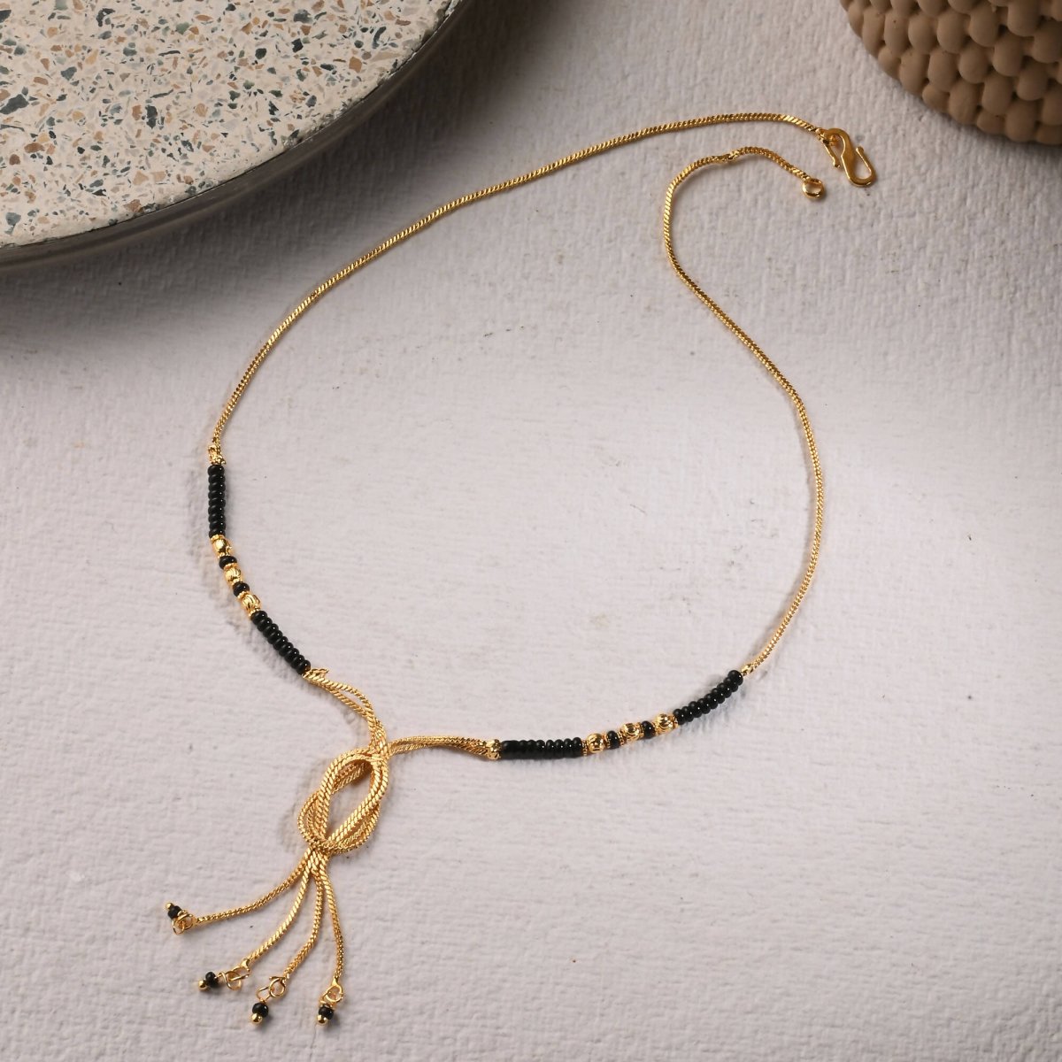 AanyaCentric Gold-plated Mangalsutra & Ring Set - Distacart