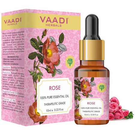 Vaadi Herbals Rose 100% Pure Essential Oil Therapeutic Grade 10 Ml