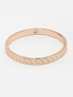 NVR Men's Rose Gold Stainless Steel Kada Bracelet - Distacart
