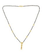 NVR Women's's Set of 2 Black Gold-Plated Beaded Mangalsutra With Ad Stone - Distacart