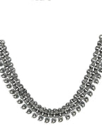 NVR Women Silver-Plated Oxidised Necklace