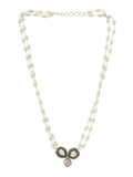 Beaded Chain with Kundan Drop necklace ru raang - Ruby Raang