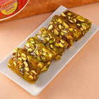 Peacock Rakhi & Kesar Pista Karachi Halwa
