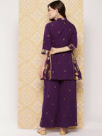 Ahalyaa Women's Traditional Wear Co-ods - Burgundy - Distacart