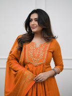 The52 Women's Beautiful Cotton Fabric Embroidery Work Straight Kurta Pant and Dupatta Set - Distacart