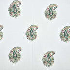 Paisley Hand Block Printed Double 90x108 Inches Bedspread with 2 Pillow Covers